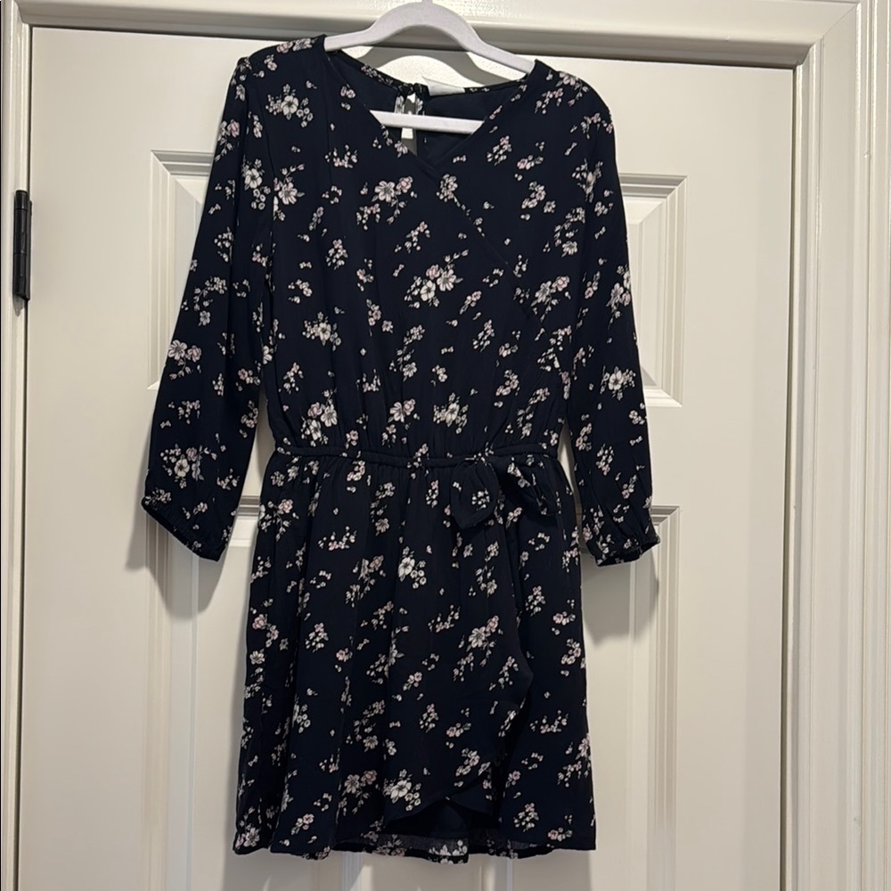 GIRLS size 9/10 Abercrombie and Fitch Floral Black dress - nwt!